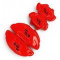 Red custom brake caliper covers for any car, set of 4